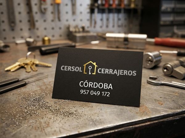 Cerrajero local de Córdoba abriendo una cerradura con herramientas profesionales